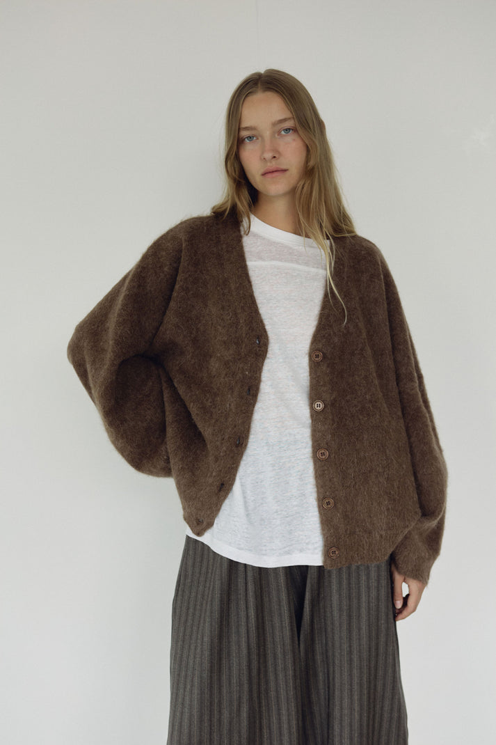 The V Neck Cardi, Umber ~ pre order