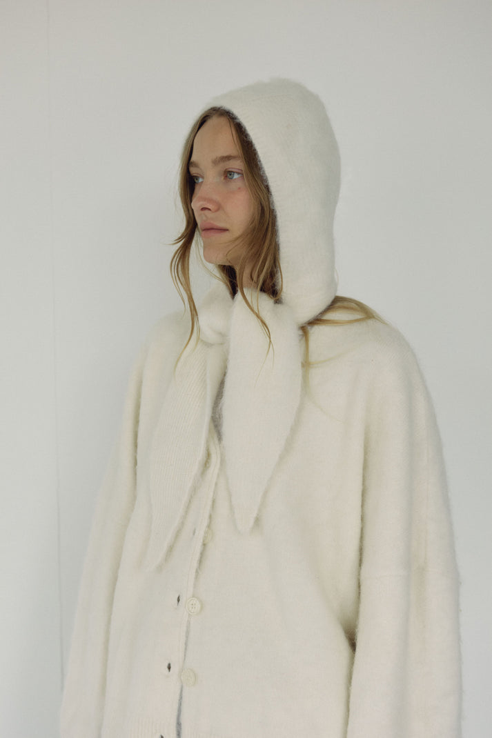 The Hooded Scarf, Milk ~ pre order