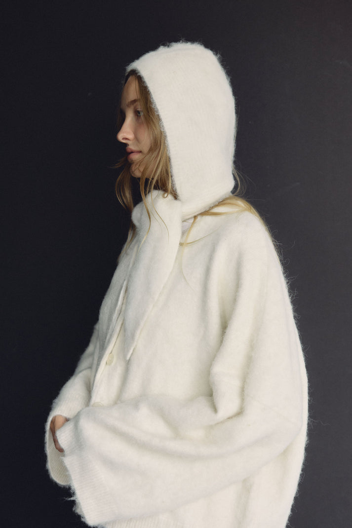 The V Neck Cardi, Milk ~ pre order