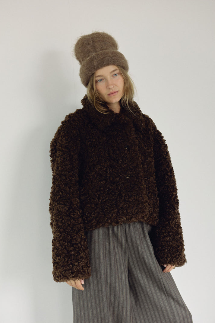 The Faux Fur Coat, Espresso ~ pre order