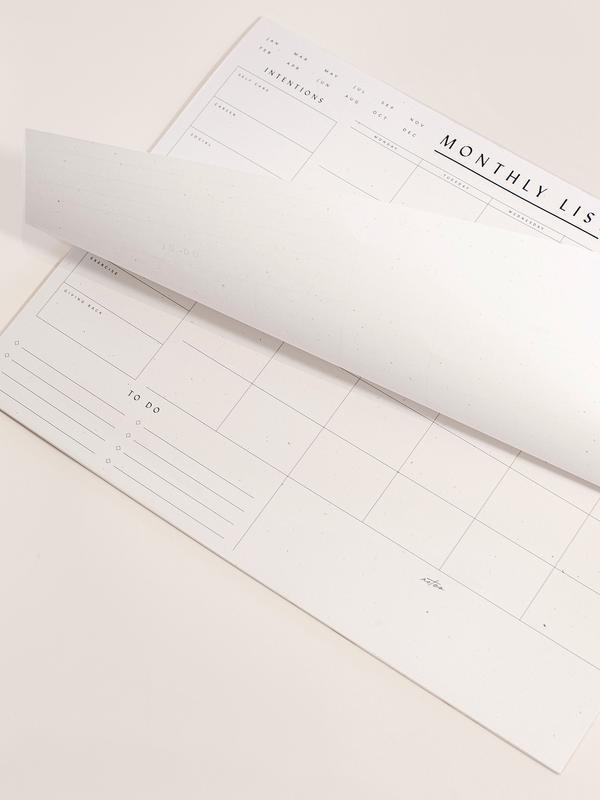 Monthly List Pad